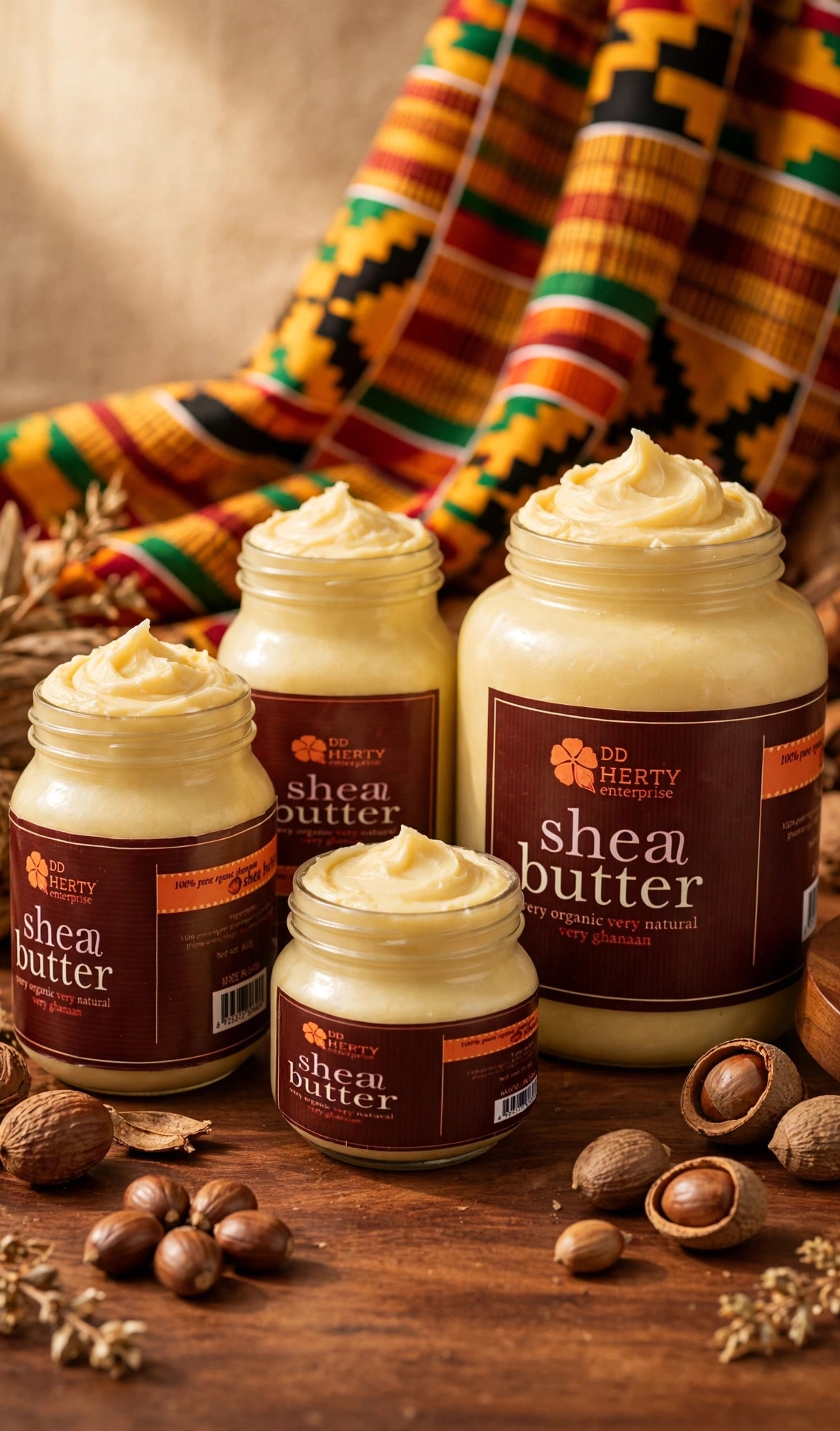 DD HERTY Shea Butter with Kente